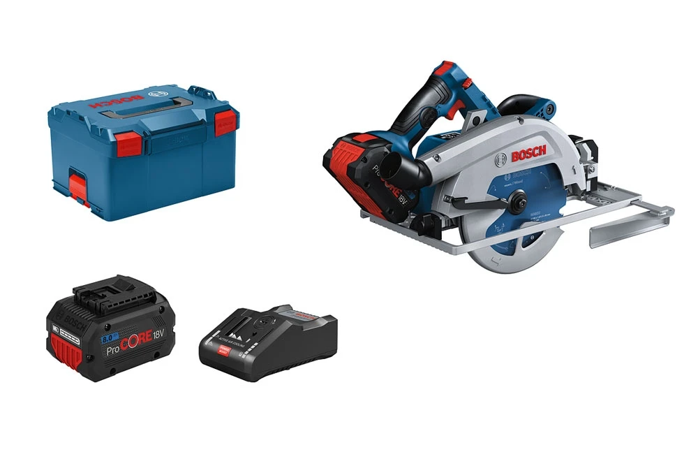 BOSCH Akku-Handkreissäge BITURBO GKS 18V-68 GC, 2x ProCORE 18V 8.0 Ah, GAL 18V-160 1 BOSCH Akku-Handkreissäge BITURBO GKS 18V-68 GC, 2x ProCORE 18V 8.0 Ah, GAL 18V-160