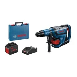 BOSCH Akku-Bohrhammer BITURBO GBH 18V-45C In Handwerkerkoffer Mit 2x 12.0 Ah Akku ProCORE18V, Zubehö
