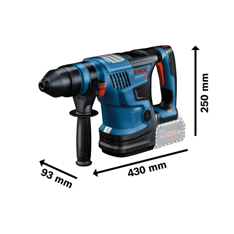 BOSCH Akku-Bohrhammer GBH 18V-34 CF Mit 2x 5,5 Ah Akku ProCORE18V, Tiefenanschlag 2 BOSCH Akku-Bohrhammer GBH 18V-34 CF Mit 2x 5,5 Ah Akku ProCORE18V, Tiefenanschlag – Bild 2