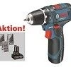 BOSCH Professional 12V System Akku-Bohrschrauber GSR 12V-15 + 1× GBA 12V 2.0Ah, 1× GBA 12V 4.0Ah, G