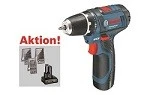 BOSCH Professional 12V System Akku-Bohrschrauber GSR 12V-15 + 1× GBA 12V 2.0Ah, 1× GBA 12V 4.0Ah, G