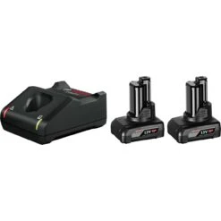 BOSCH Akku Starter-Set 2 X GBA 12V 6.0 Ah + GAL 12V-40