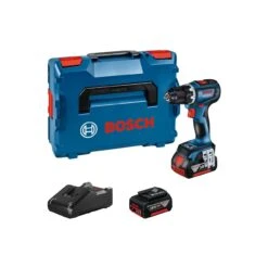 BOSCH Akku-Bohrschrauber GSR 18V-90 C, 2 GBA 18V X 5.0 Ah + GAL 18V-40 In L-BOXX